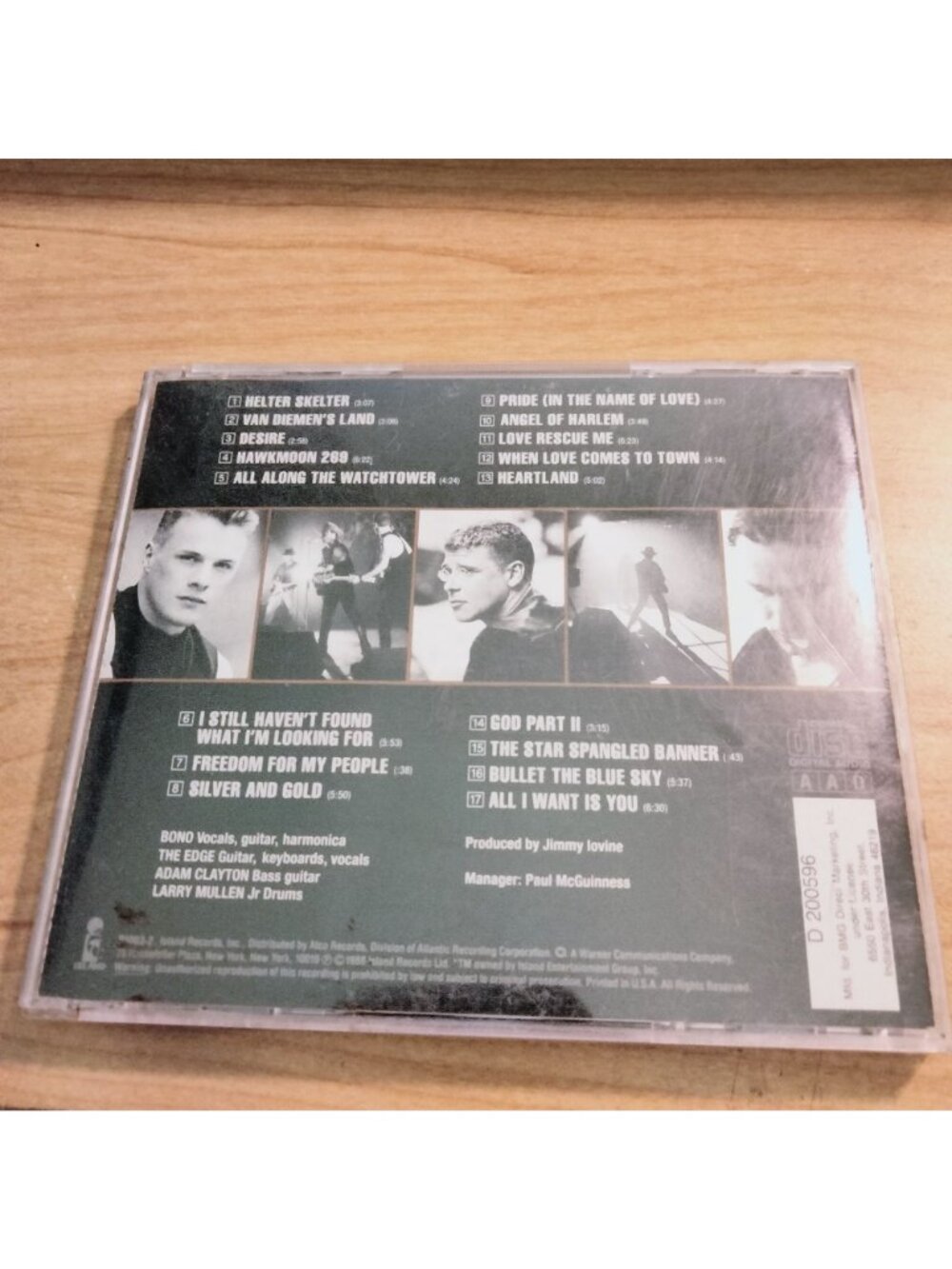 U2 Rattle And Hum CD Album - Picture 3 of 5